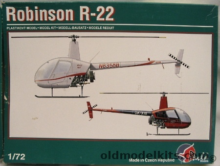 Pavla 1/72 Robinson R-22 - US Civil or Turkish Air Force, 72017 plastic model kit